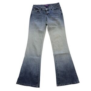 Bubblegum Bootcut Jeans Juniors 7/8 Blue Med Wash Low Rise Studded Stretch 28x32